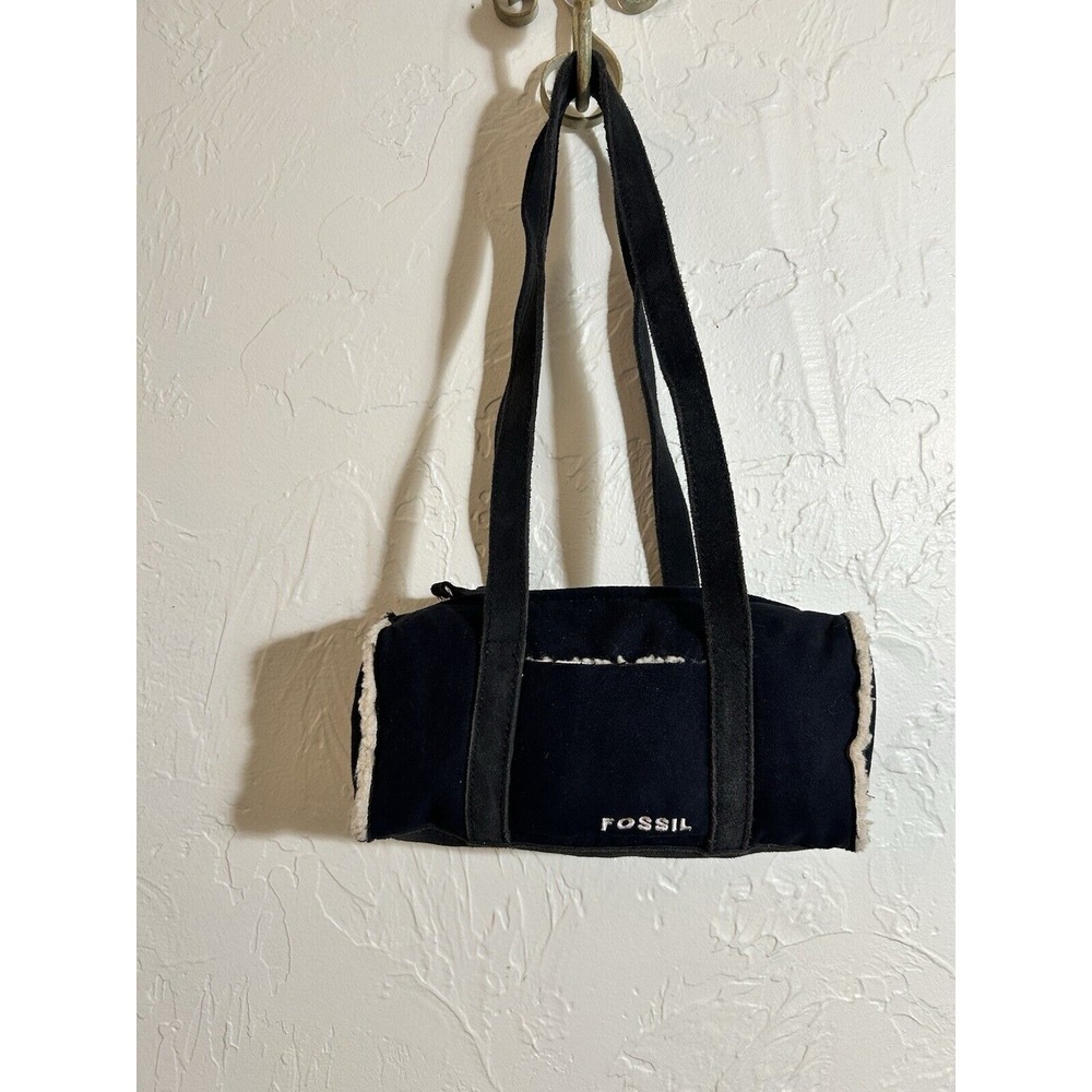 Fossil Blue Purse Shoulder Hand Bag Small
